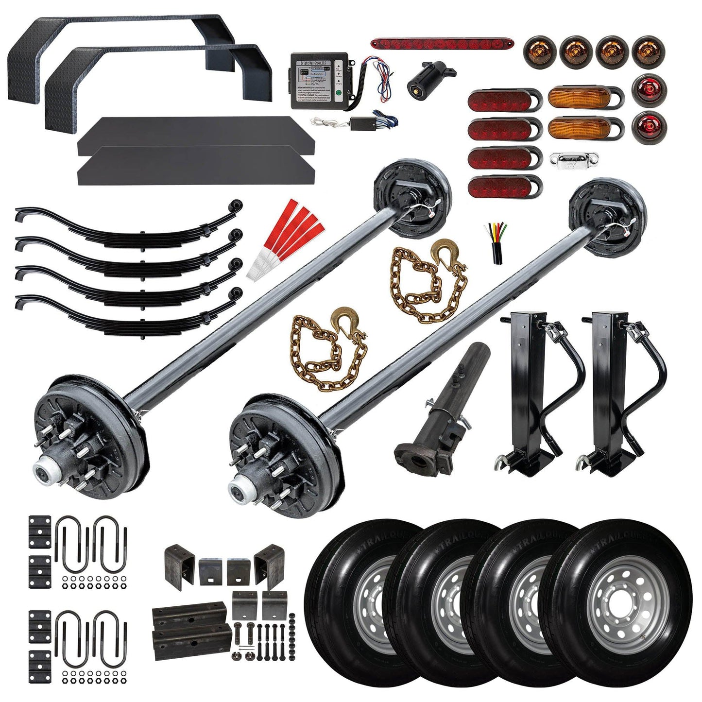 7000 lb TK Tandem Axle Gooseneck Trailer Parts Kit - 14K Capacity HD (Complete Original Series)
