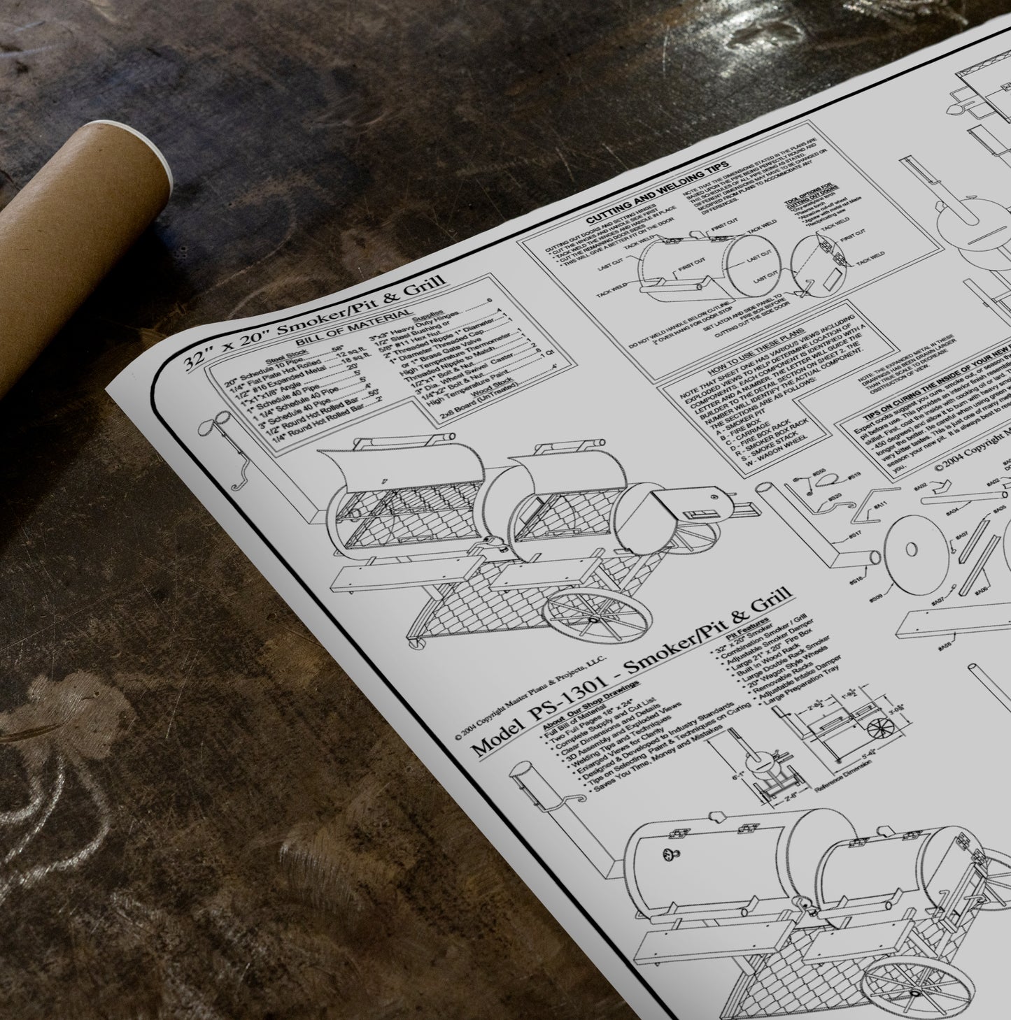 Smoker/Pit & Grill Trailer- How-to Steps Blueprint