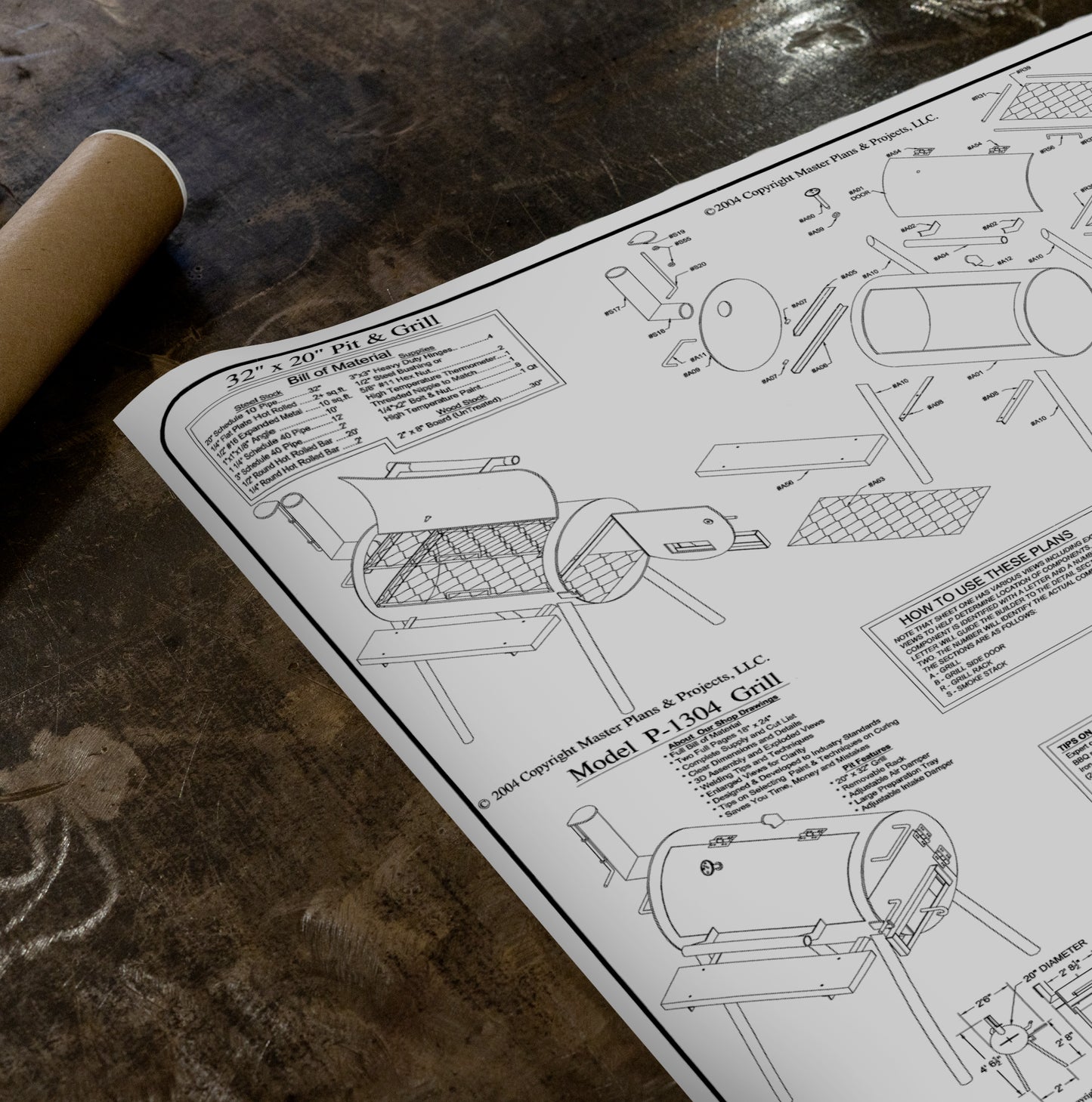 Pit & Grill Plan- How-to Steps Blueprint