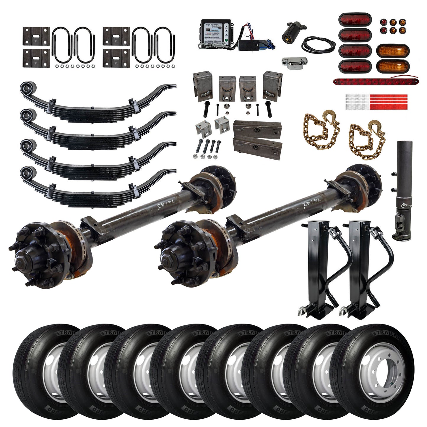 15,000 lb TK Tandem Axle Gooseneck Trailer Kit - Hydraulic Brake - 30K Capacity (Complete Original Series)