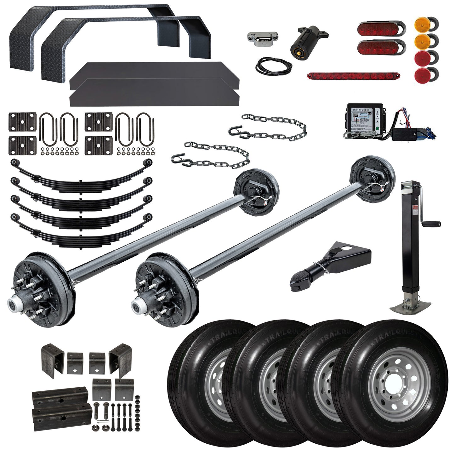 MP1682BLB Complete DIY Bumper Pull Trailer Kit with Blueprint
