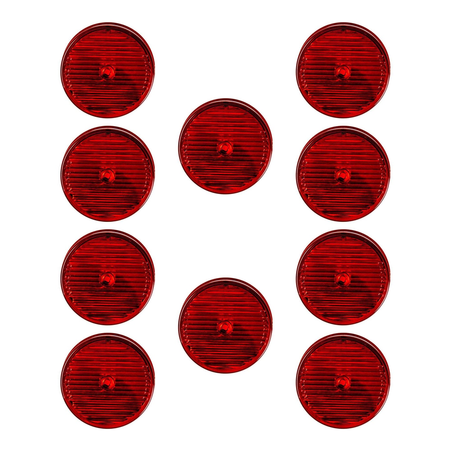 2" Round Sealed LED Marker/Clearance Lights - Red