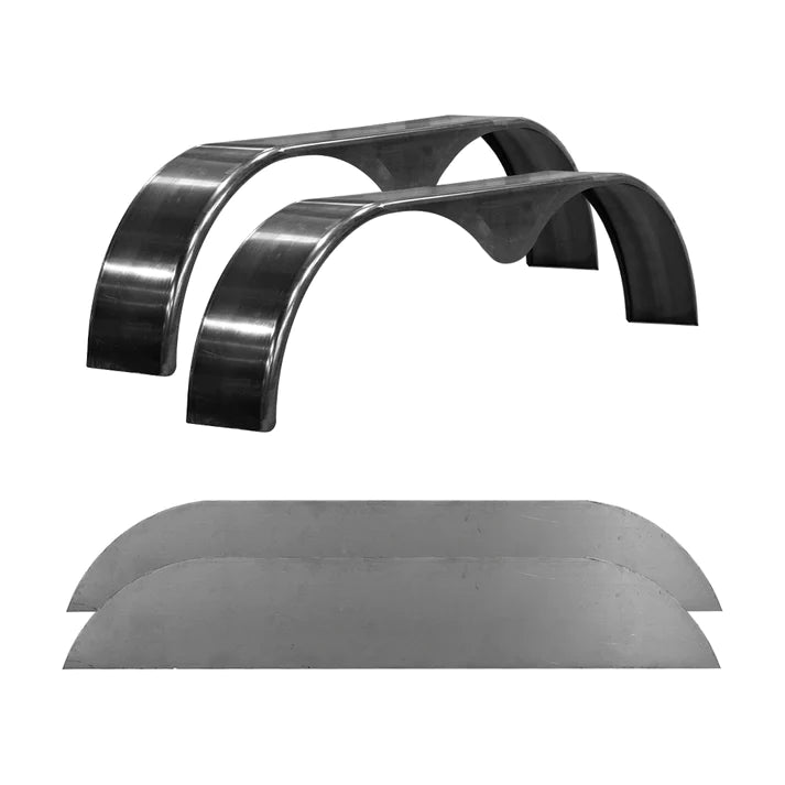 Tandem Trailer Axle 9x72 Smooth Trailer Fender & Back