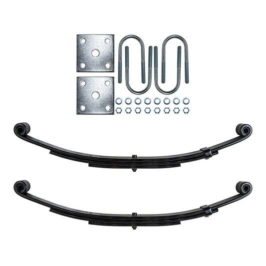 Trailer 3 Leaf Double Eye Spring Suspension Kit for 1 3/4" Tube 2000 lb Axles