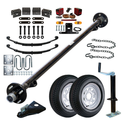 2000 lb TK Single Axle Kit - 2K Capacity (Axle Series)