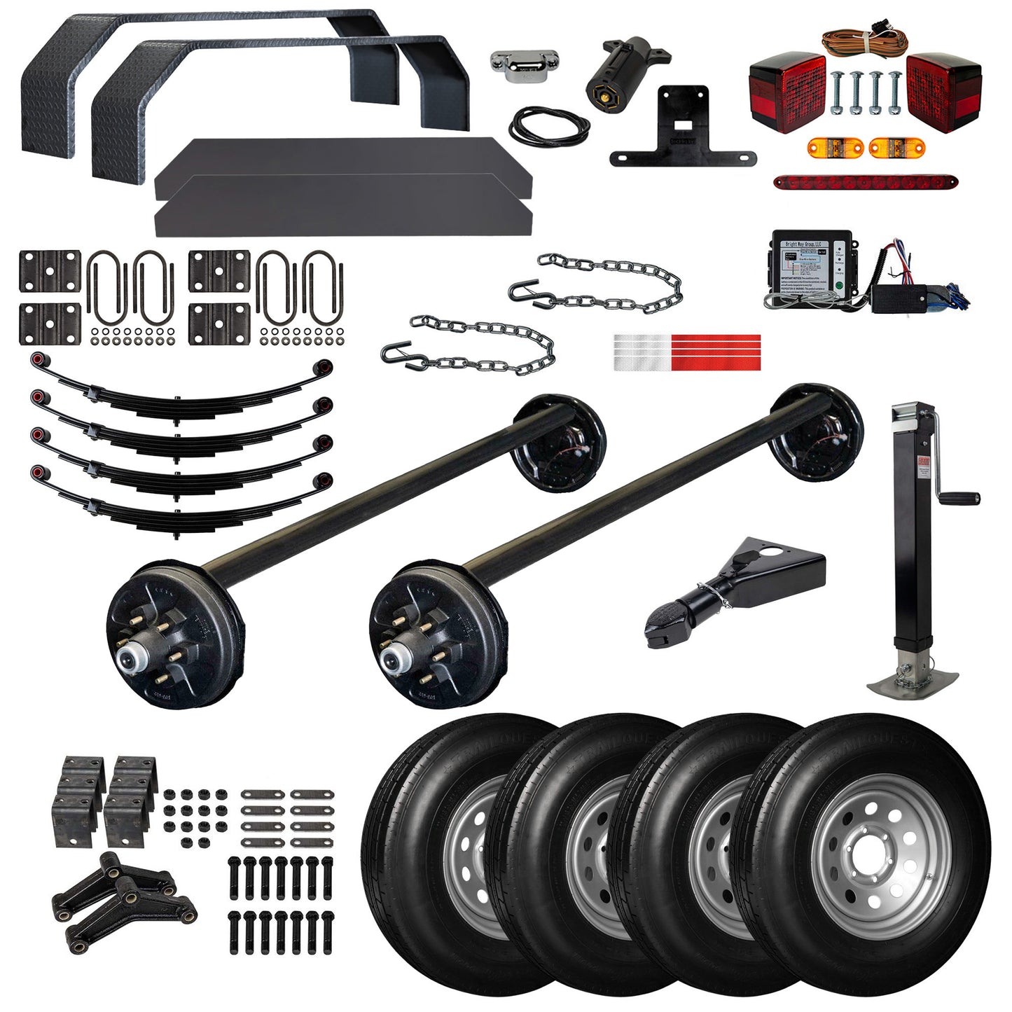 6000 lb Tandem Axle TK Trailer Parts Kit - 12k Capacity HD (Drop Complete Original Series)