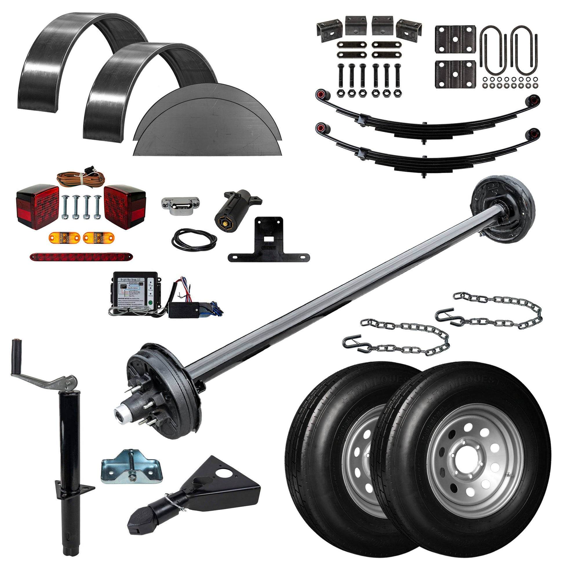 6000 lb TK Single Axle Trailer Parts Kit - 6K Capacity HD (Complete Original Series)