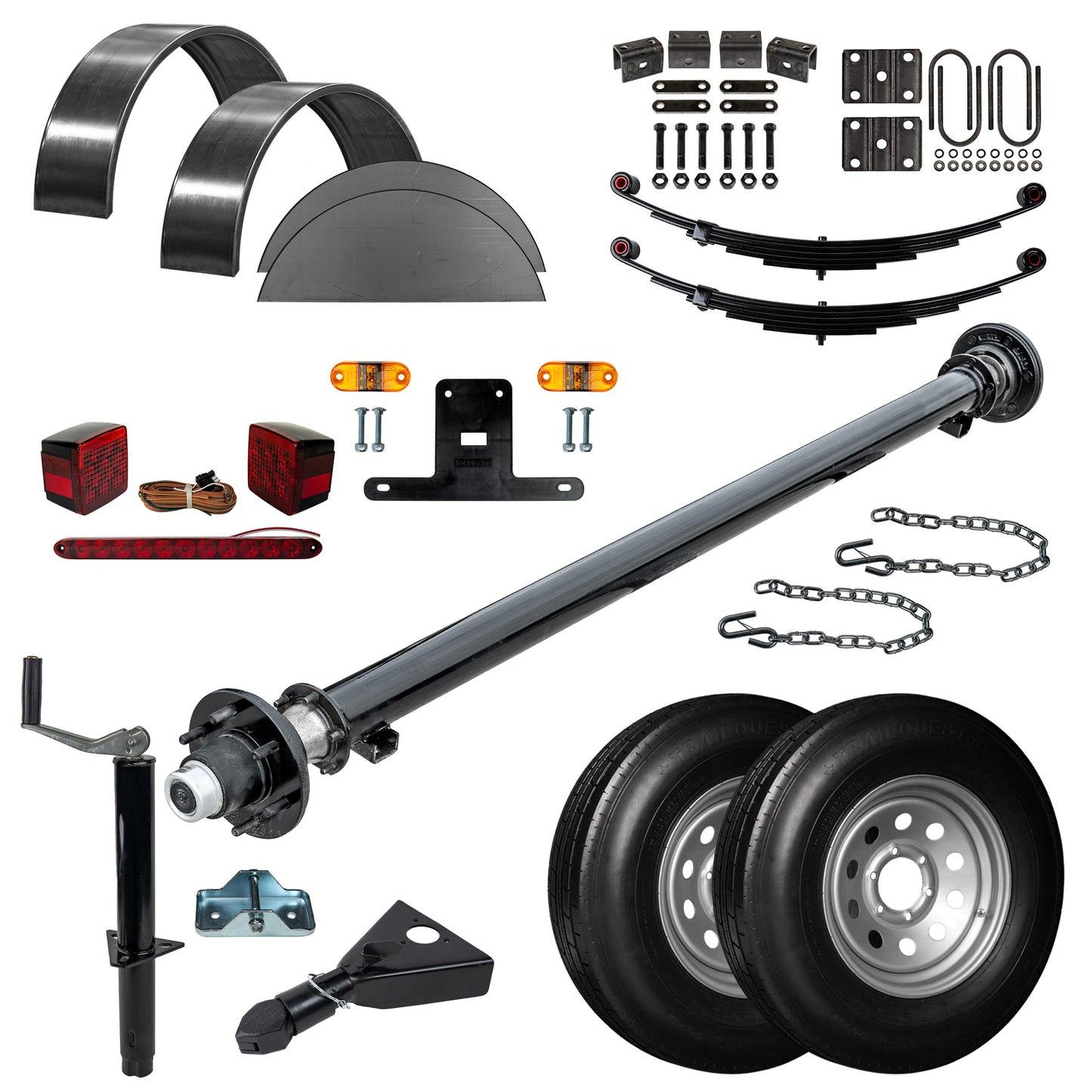 6000 lb TK Single Axle Trailer Parts Kit - 6K Capacity LD (Complete Original Series)