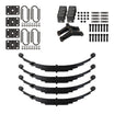 Trailer 6 Leaf Double Eye Spring Suspension and Tandem Axle Hanger Kit for 3" Tubes - 7000 lb Axles