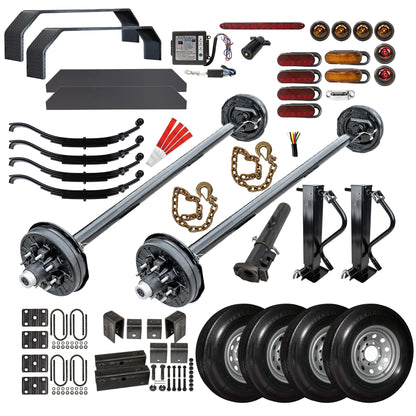 7000 lb TK Tandem Axle Gooseneck Trailer Parts Kit - 14K Capacity HD (Complete Original Series)