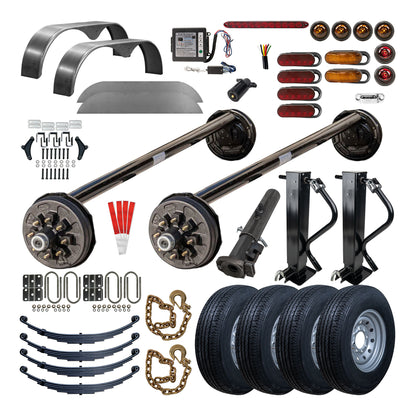 7000 lb TK Single Axle Trailer Parts Kit - 7K Capacity HD (Drop Complete Original Series)