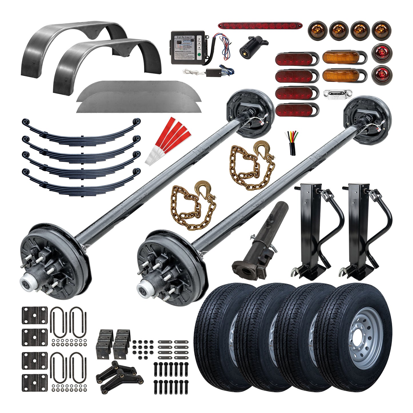 7000 lb TK Tandem Axle Bumper Pull Trailer Parts Kit - 14K Capacity HD (Complete Original Series)