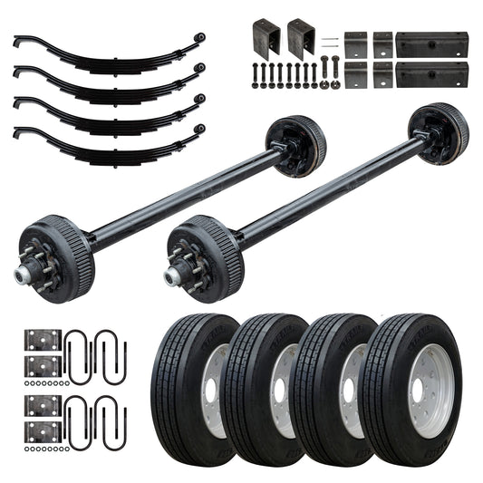 8000 lb Tandem Axle TK Trailer kit - 16K Capacity - Super Single (Original Series) 9/16" Studs