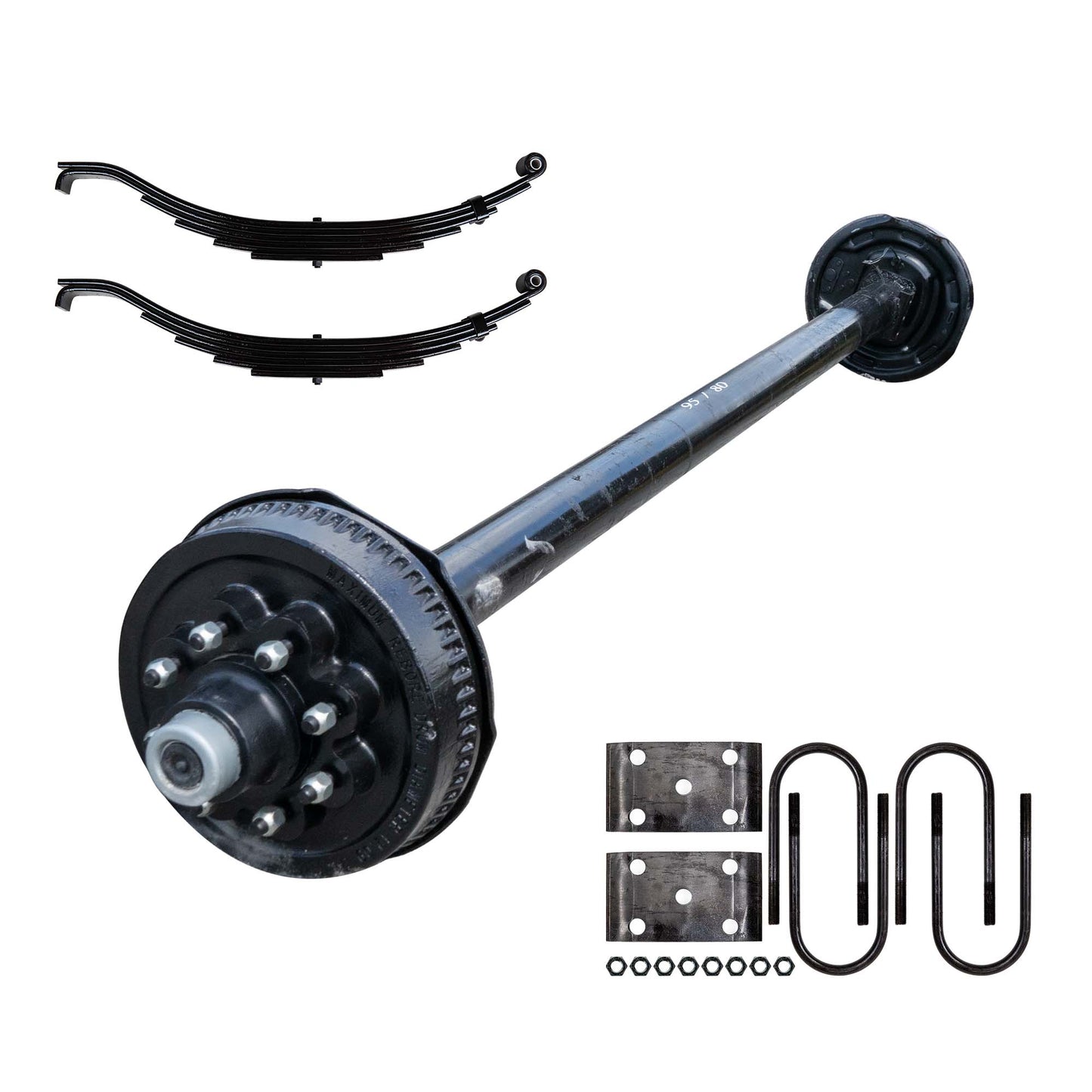 8k TK Hybrid Trailer Axle - 8000 lb Electric Brake 8 lug 9/16" Studs (12" x 2" Brake - 3.5" Tube)