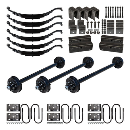 8000 lb TK Hybrid Triple Axle Kit - 24K Capacity (Axle Series) 9/16" Studs