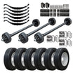 8000 lb Triple Axle TK Trailer kit - 24K Capacity - Super Single (Original Series) 9/16" Studs