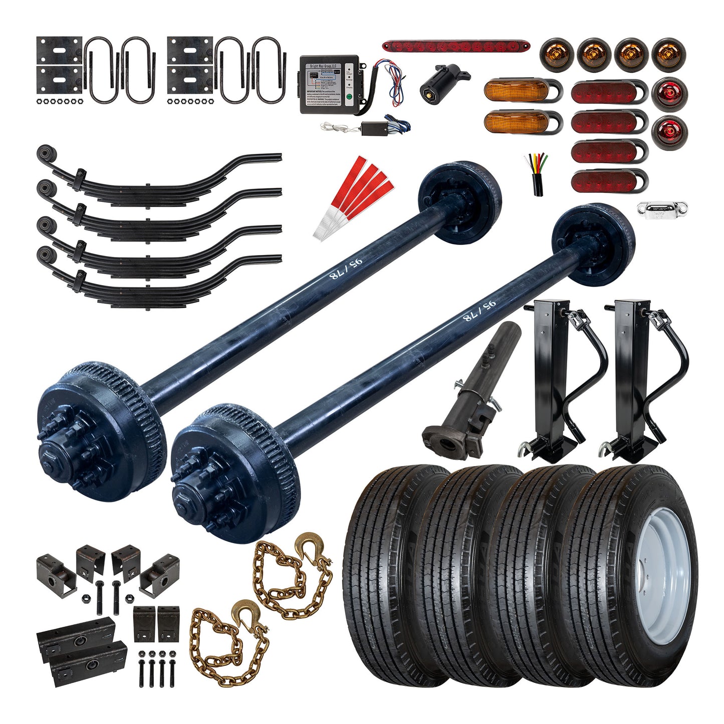 9000 lb TK Tandem Axle Gooseneck Trailer Parts Kit - 18K Capacity HD (Complete Original Series)