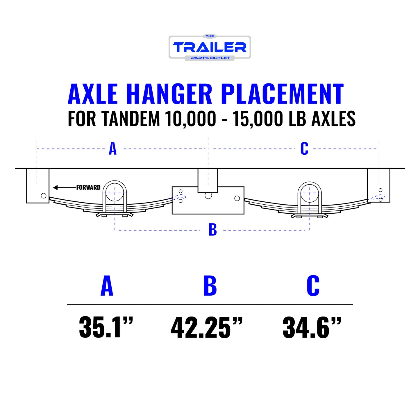 12,000 lb Lippert Tandem Axle TK Trailer kit - Sprung - 24K Capacity (Original Series)