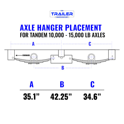 12,000 lb Dexter Tandem Axle Hydraulic Trailer kit - Sprung - 24K Capacity (Original Series)