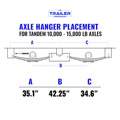12,000 lb Lippert Tandem TK Axle Kit - Sprung - 24K Capacity (Axle Series)