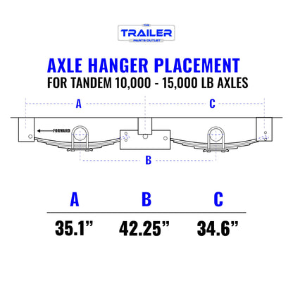 12,000 lb Dexter Tandem Axle Hydraulic Kit - Sprung - 24K Capacity (Axle Series)