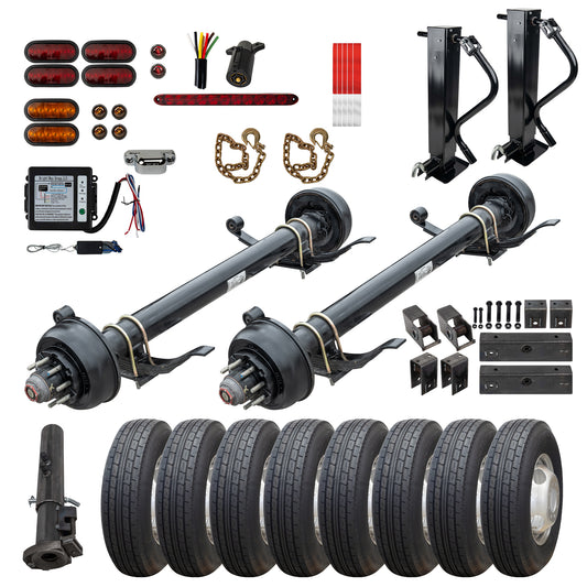 10,000 lb Lippert Tandem Axle Gooseneck TK Trailer Parts Kit - 20K Capacity HD (Complete Original Series)