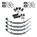 Trailer 5 Leaf Slipper Spring Suspension and Tandem Axle Hanger Kit for 5" Tubes - 10,000 lb Axles