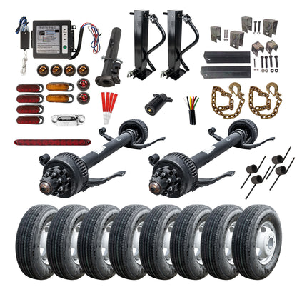 12,000 lb Dexter Tandem TK Axle Kit - Sprung - 24K Capacity (Axle Series)