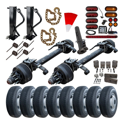 12,000 lb Lippert Tandem TK Axle Kit - Sprung - 24K Capacity (Axle Series)