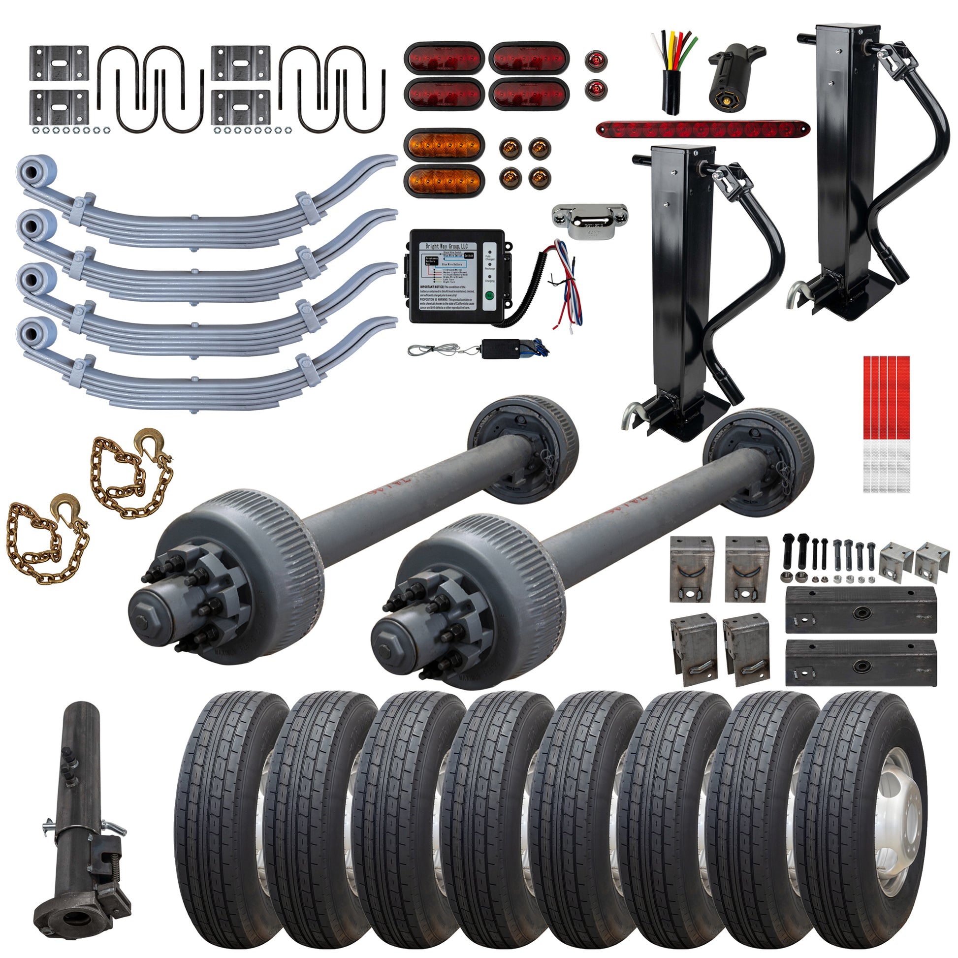 12000 lb Tandem Axle Gooseneck TK Trailer Kit - 24K Capacity HD - (Complete Original Series)