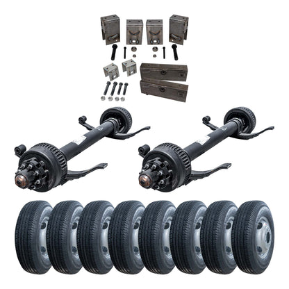 12,000 lb Dexter Tandem TK Axle Kit - Sprung - 24K Capacity (Axle Series)