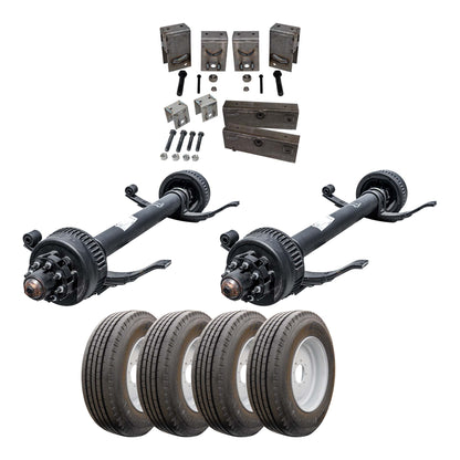 12k Dexter Trailer Axle - Sprung - 12000 lb Electric Brake 8 lug