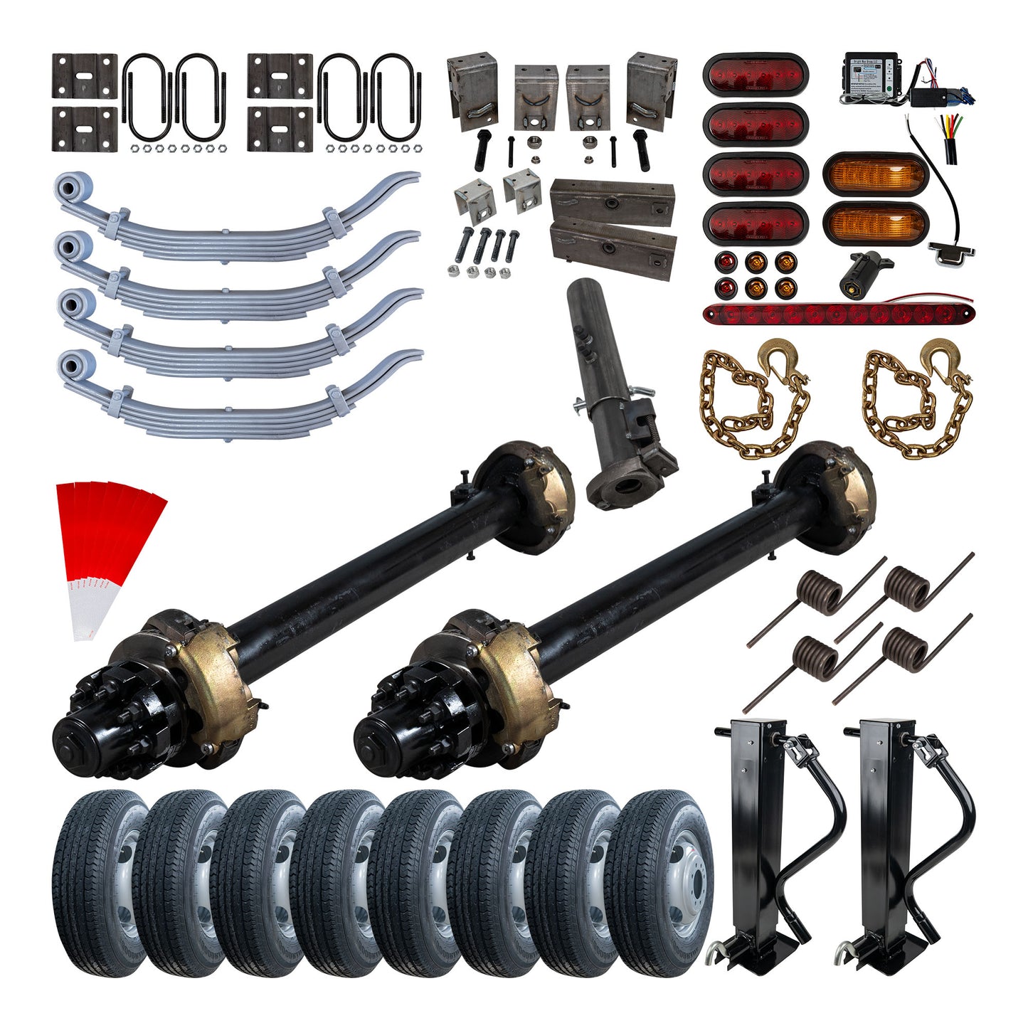 12,000 lb TK Tandem Axle Trailer Kit - Hydraulic Brake - 24K Capacity - Super Single (Original Series)