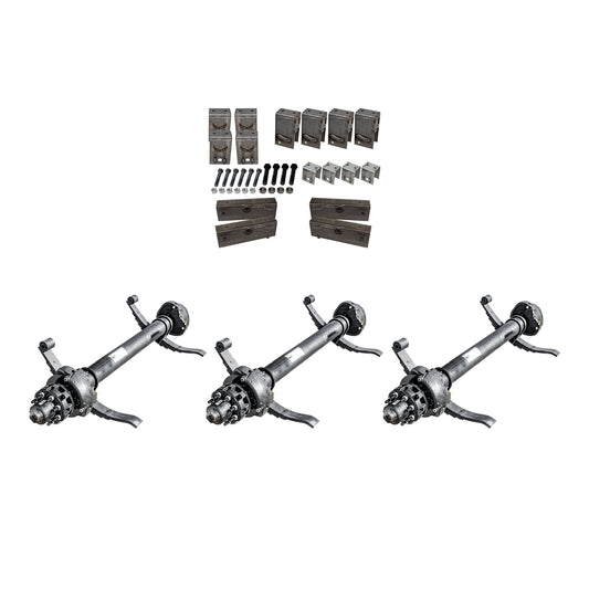 12,000 lb Dexter Triple Axle Hydraulic Kit - Sprung - 36K Capacity (Axle Series)