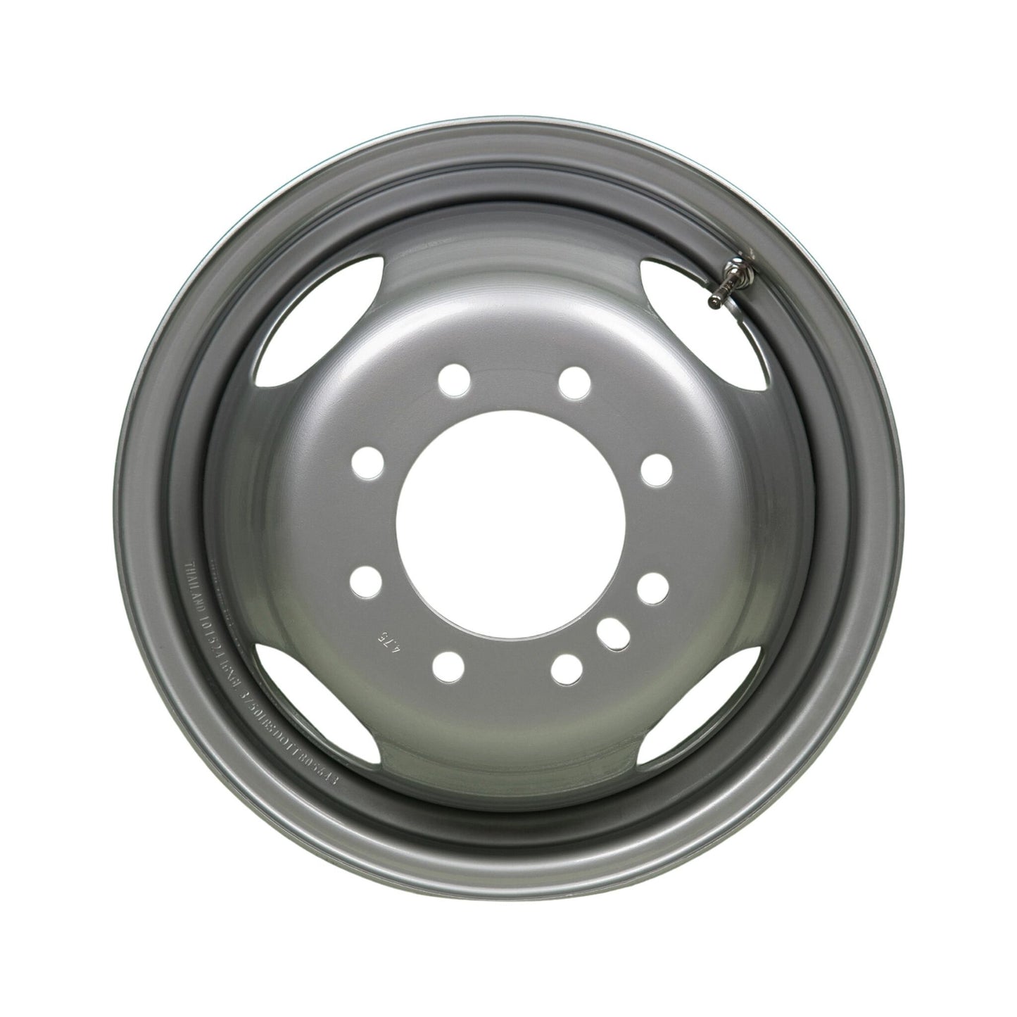 16" x 6" - 8 Lug Silver Mod Solid Steel Trailer Wheel - 8 x 6.5" Dual