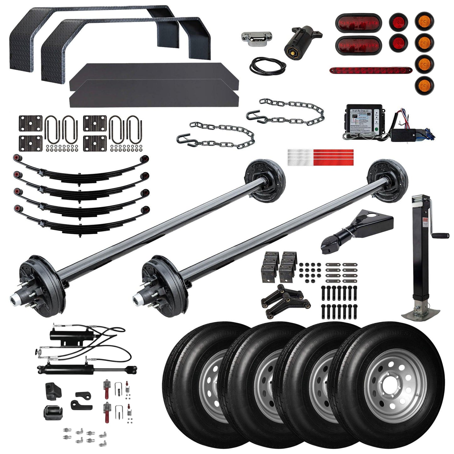 24GT - Master Plan - 24' 10.4K Gravity Tilt Car Hauler - Complete Trailer Parts Kit