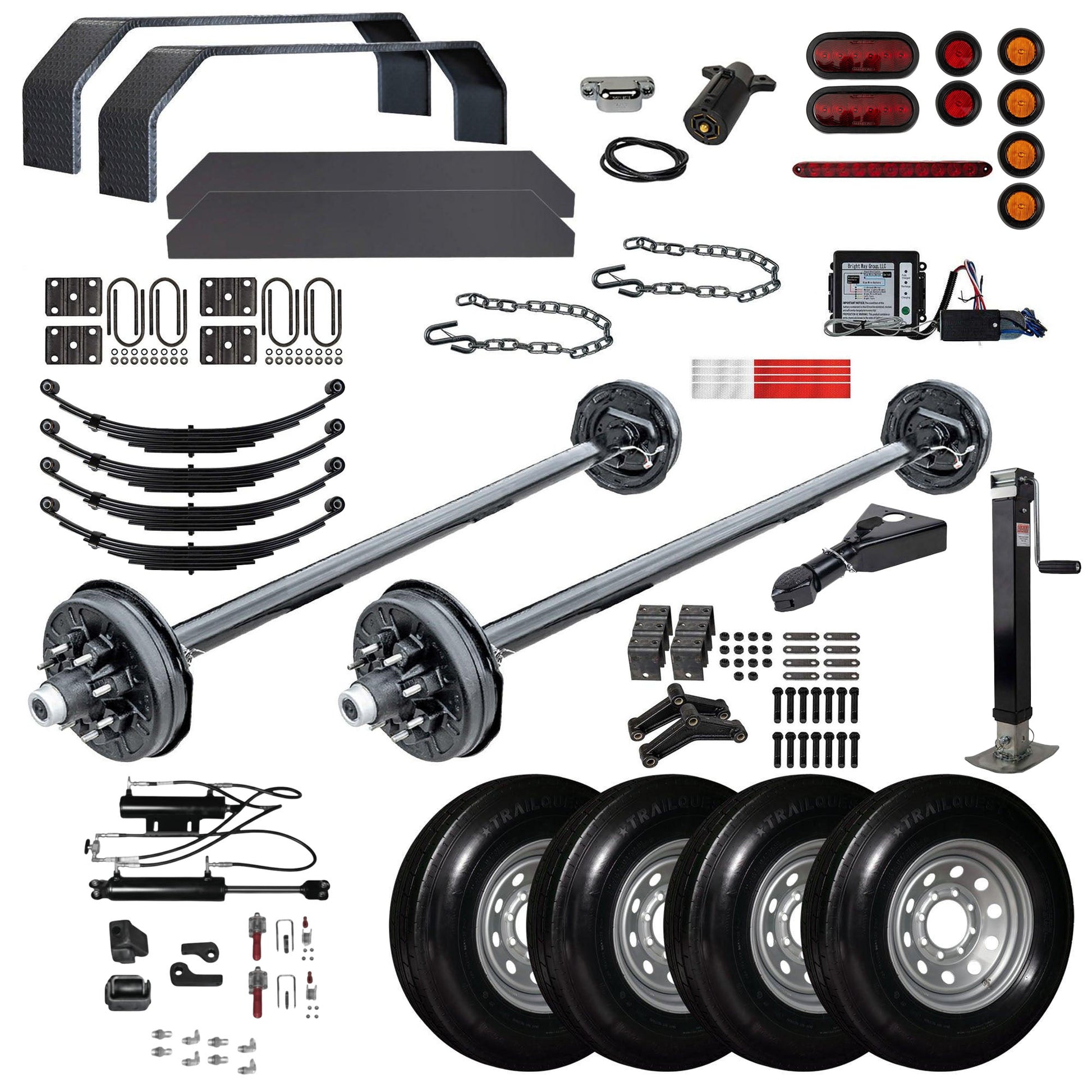 24GT - Master Plan - 24' 14K Gravity Tilt Car Hauler - Complete Trailer Parts Kit