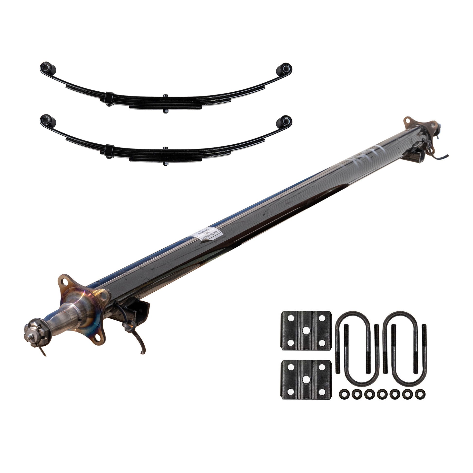 3.5k TK Trailer Axle Beam - (3500 lb Beam Only) with 4 leaf 3500 lb springs and u-bolt kit