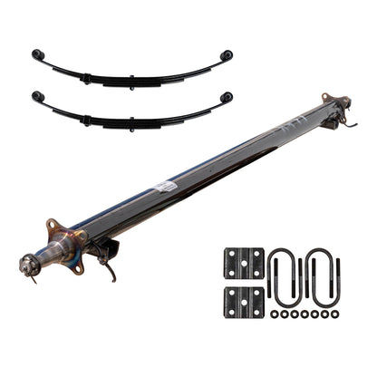 3.5k TK Trailer Axle Beam - (3500 lb Beam Only) with 4 leaf 3500 lb springs and u-bolt kit