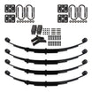 Trailer 4 Leaf Double Eye Spring Suspension and Tandem Axle Hanger Kit for 2 3/8" Tube - 3500 lb Axles
