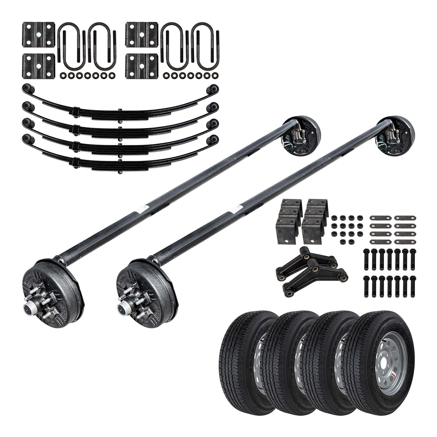 3500 lb Light Duty Tandem Axle TK Trailer kit - 7K Capacity 5x4.5 (Drop Original Series)