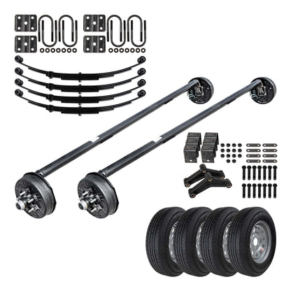 3500 lb Heavy Duty Single Axle TK Trailer Kit - 3.5K Capacity (Drop Original Series)