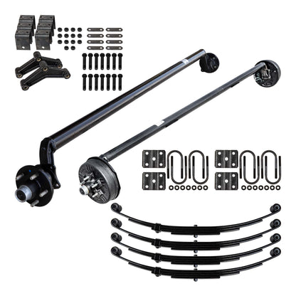 3.5k TK Light Duty Single Axle Kit - 3500 lb Capacity 5x4.5 (Drop Axle Series)