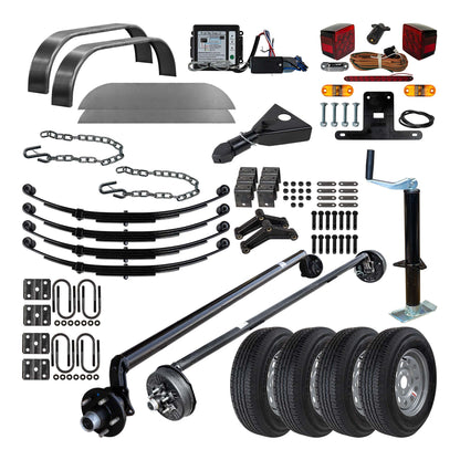 3500 lb Light Duty Tandem Axle TK Trailer kit - 7K Capacity 5x4.5 (Drop Original Series)