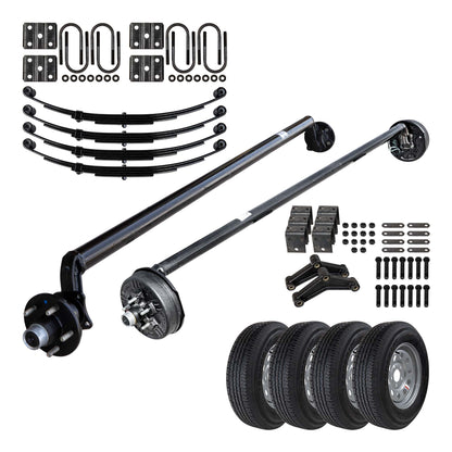 3.5k Light Duty Single Axle TK Trailer Kit - 3500 lb Capacity 5x4.5 (Drop Original Series)