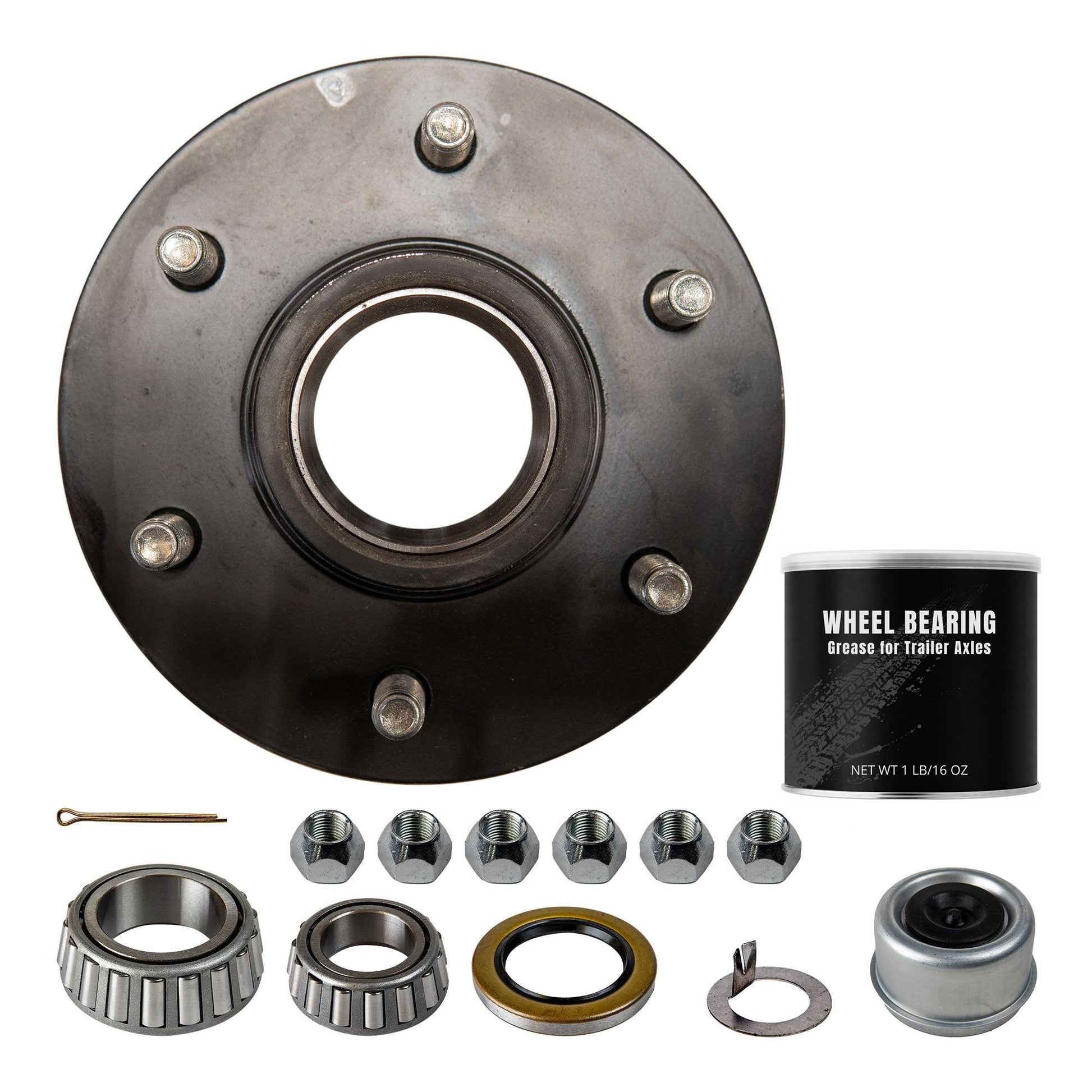 This TK Service Kit is compatible with - 6k TK Trailer Axle - 6000 lb Idler 6 lug
Idler Hub Only Specs: 


1 - 6k Hub Only - 6x5.5 Bolt Pattern

1 - 15245 Outer Race6k Trailer Axle