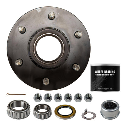 This TK Service Kit is compatible with - 6k TK Trailer Axle - 6000 lb Idler 6 lug
Idler Hub Only Specs: 


1 - 6k Hub Only - 6x5.5 Bolt Pattern

1 - 15245 Outer Race6k Trailer Axle