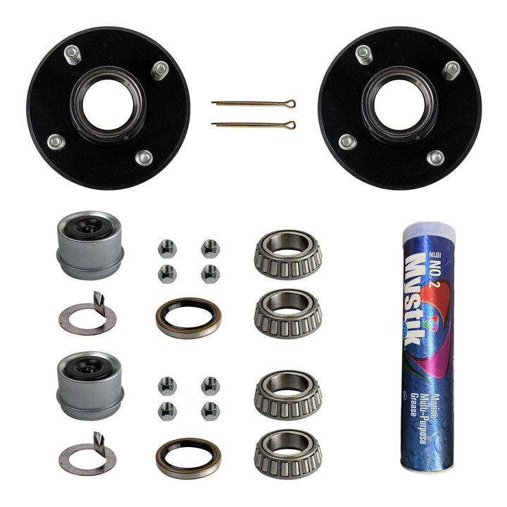 2000 lb Idler Trailer Axle Service Kit - 2k Capacity