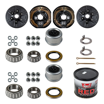 6k Trailer Axle Brake Assembly - 6000 lb - 12"x2" - Right Hand (Passenger Side) - Dexter Compatible