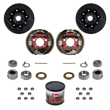 8K Trailer Axle Hydraulic Drum Brake Assembly - 12-1/4" x 3-3/8" - 8000 lb Capacity - Left Hand (Driver Side).